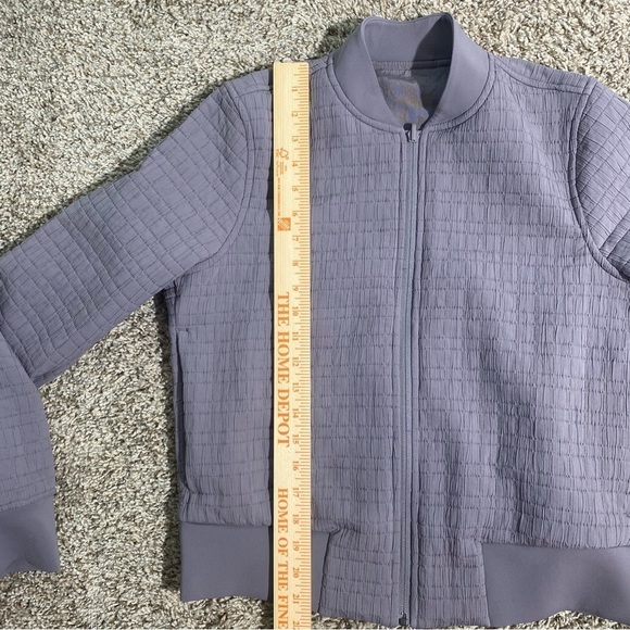 Lululemon Serene Travels Bomber Jacket Sz 6 Purple / Gray - Picture 14 of 14